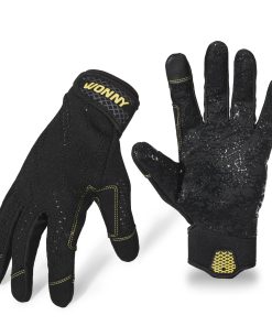 Black Flexible Utility Touchscreen Anti-Slip Mechanic Gloves